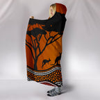 aboriginal-hooded-blanket-kangaroo-sunset-dot-painting