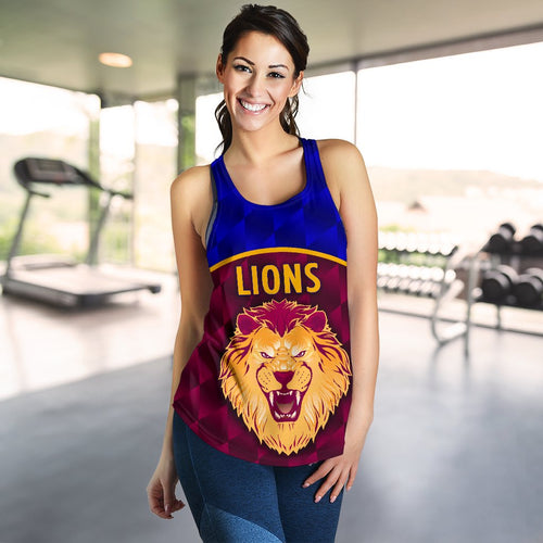 Brisbane Lions Women Racerback Tank Powerful - Vibe Hoodie