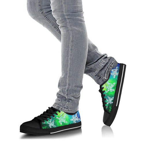 aboriginal-low-top-shoe-indigenous-turtle-ocean-dot-painting-art