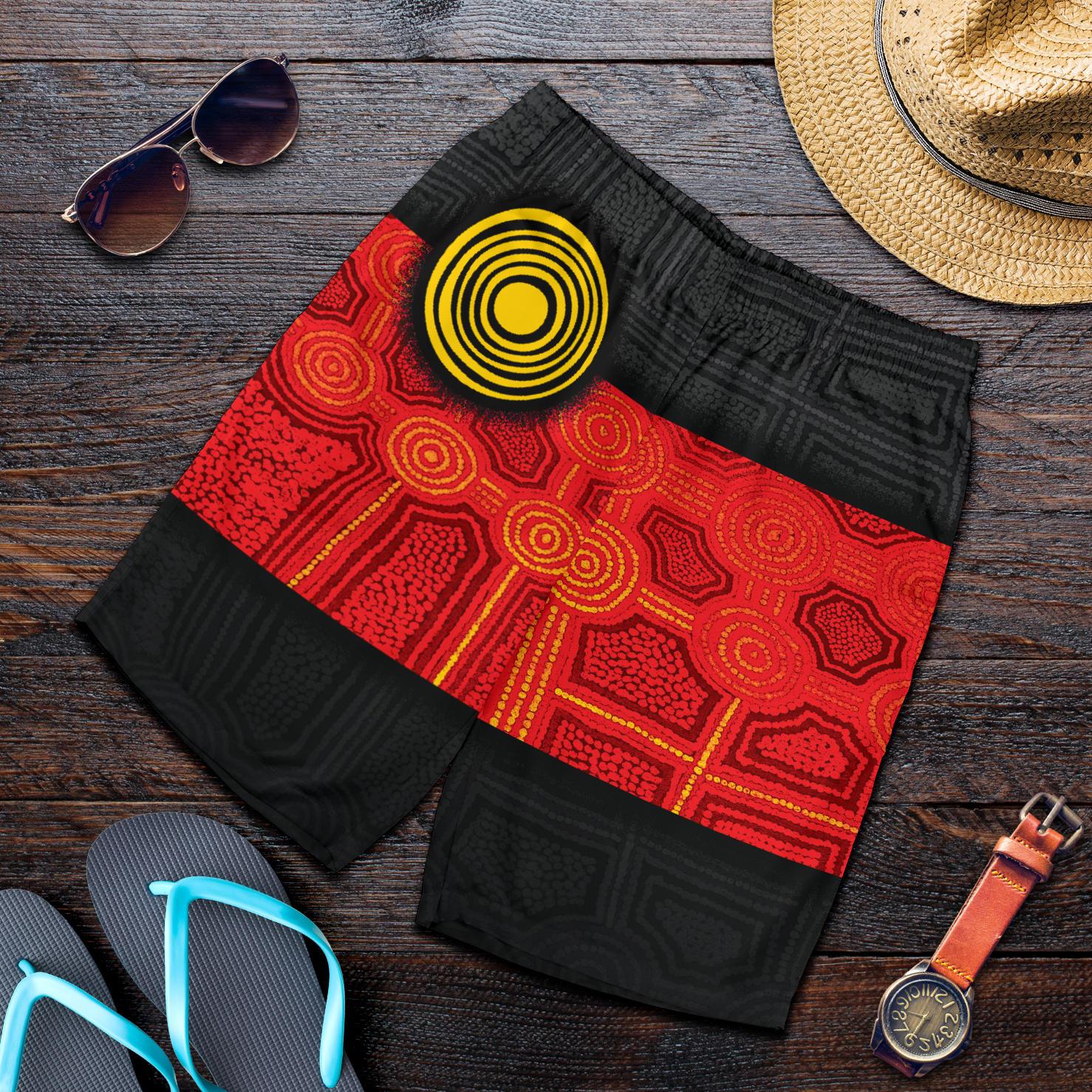 aboriginal-mens-shorts-aussie-indigenous-flag