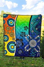 aboriginal-premium-quilt-indigenous-turtle-dot-painting-art