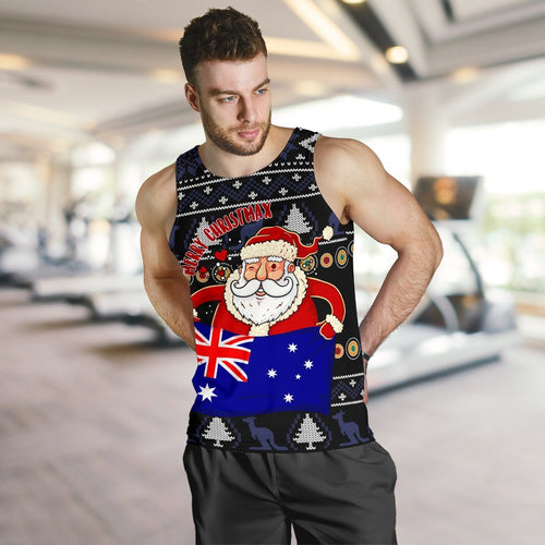 christmas-mens-tank-top-australia-santa-claus-hold-the-flag-black