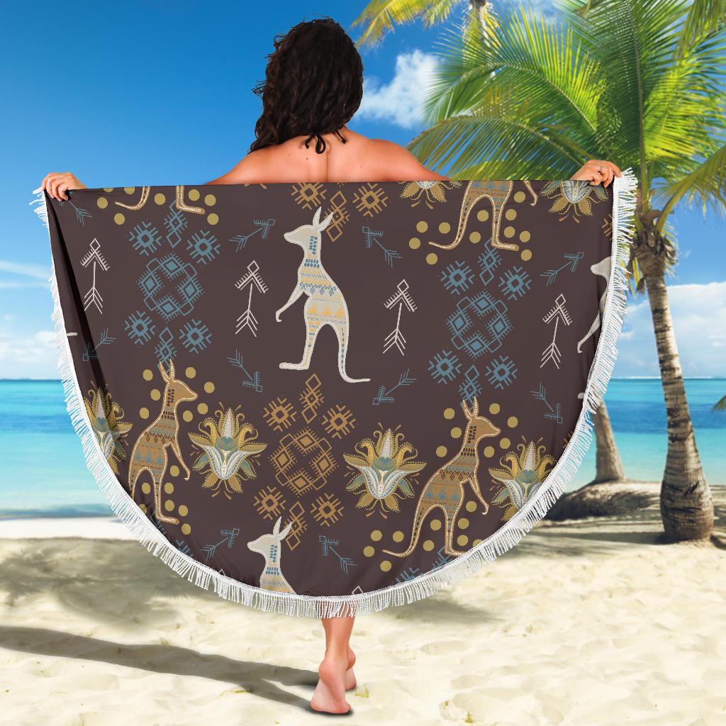 beach-blanket-kangaroo-blanket-aboriginal-patterns-ver03-59-x-59-inches