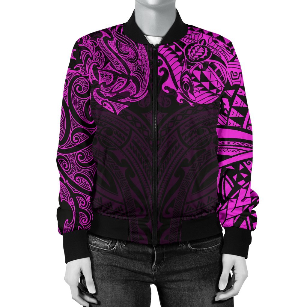 new-zealand-womens-bomber-jacket-maori-polynesian-tattoo-purple