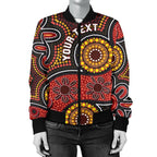 custom-aboriginal-womens-bomber-jacket-indigenous-circle-dot-painting-style-1