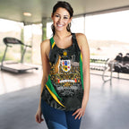 Racerback Tank - Australia Coat of Arms Tank Top Aussie Spirit (Green) - Women - Vibe Hoodie