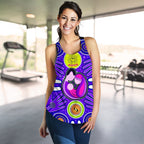 Racerback Tanks - Aboriginal Family With Dot Painting art - Vibe Hoodie