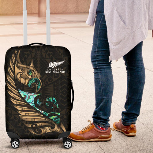 new-zealand-luggage-cover-manaia-paua-fern-wing-gold