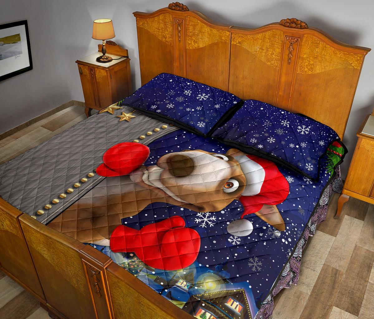 christmas-quilt-bed-set-funny-kangaroo-christmas