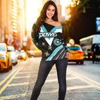 We Are Port Adelaide Women Off Shoulder Sweater Power - Vibe Hoodie