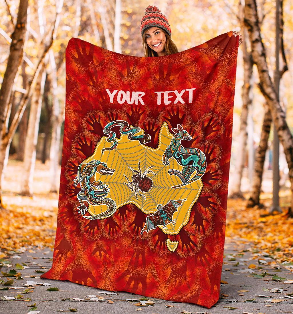 custom-aboriginal-premium-blanket-australia-map-hand-patterns-spider-web