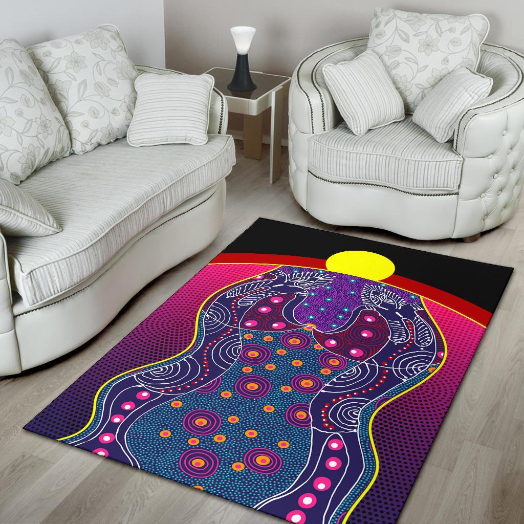 area-rug-aboriginal-sublimation-dot-pattern-style-violet