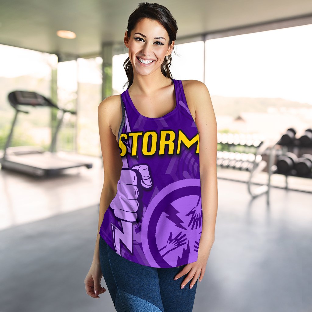 Melbourne All Over Women Racerback Tank Storm - Vibe Hoodie