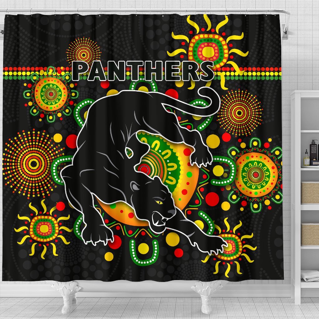 penrith-shower-curtain-indigenous-panthers-black