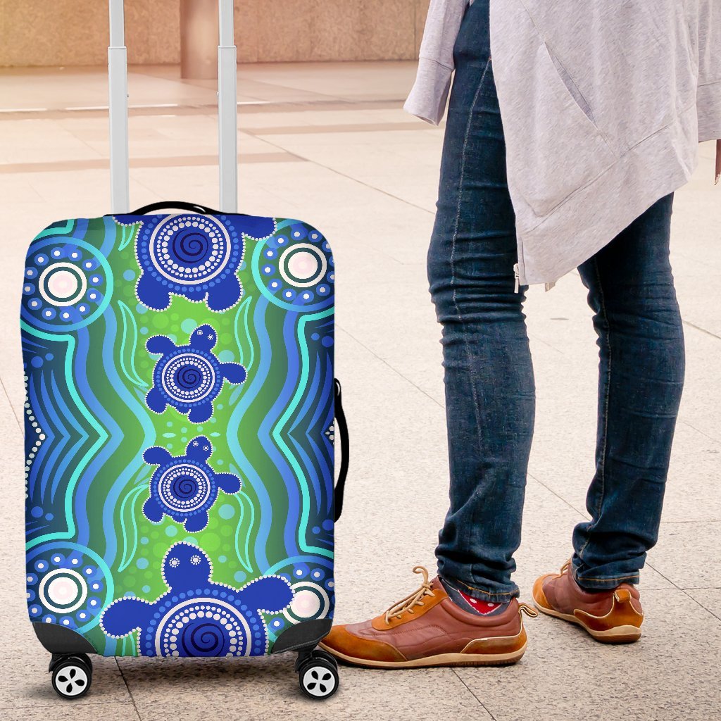 1staustrali-aboriginal-luggage-covers-aboriginal-turtle-family