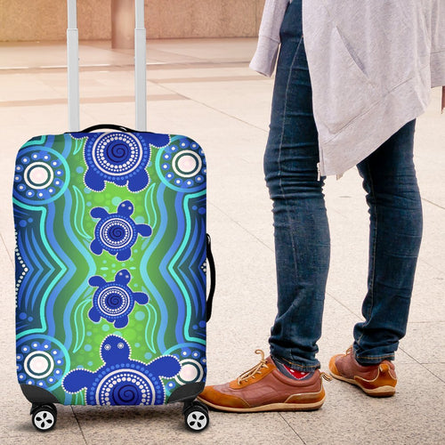 1staustrali-aboriginal-luggage-covers-aboriginal-turtle-family