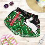 Rabbitohs All Over Print Women's Shorts Aboriginal - Vibe Hoodie