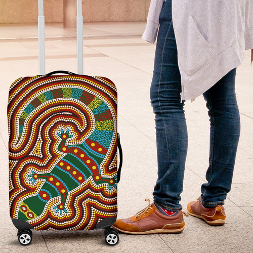 aboriginal-luggage-covers-lizard-dot-painting-patterns