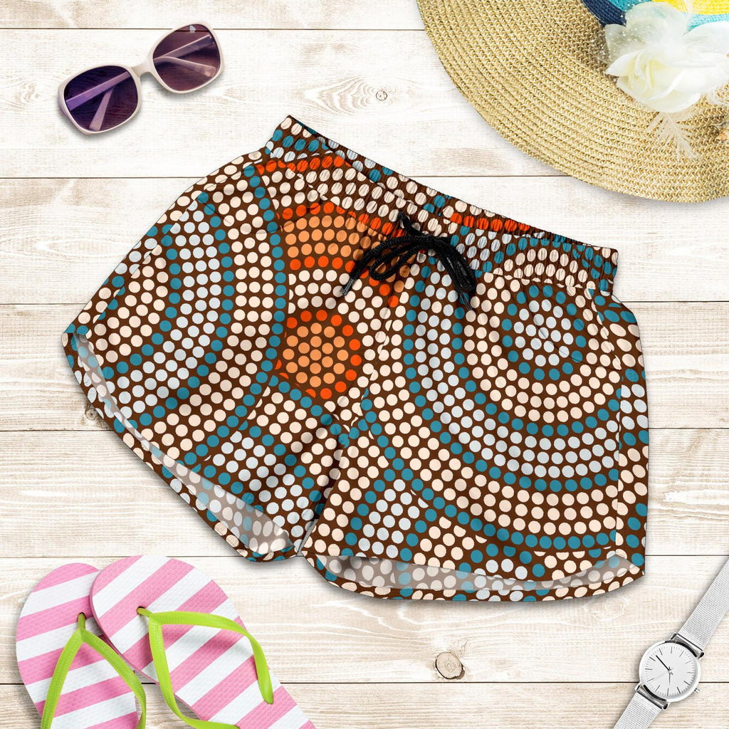 Aboriginal Shorts, Indigenous Dot Painting Short Women 07 - Vibe Hoodie