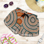 Aboriginal Shorts, Indigenous Dot Painting Short Women 07 - Vibe Hoodie