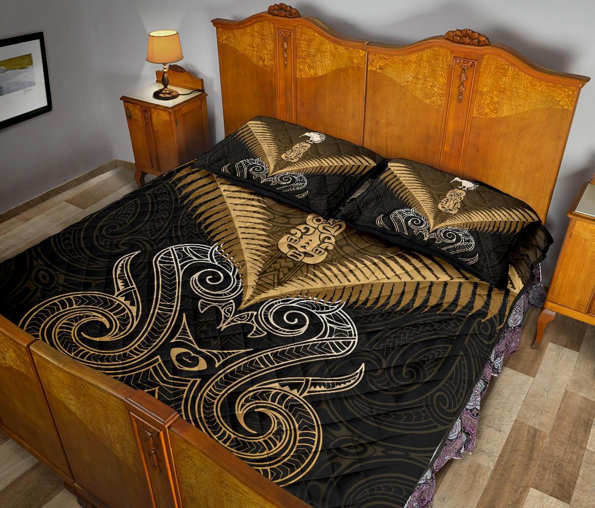 maori-manaia-new-zealand-quilt-bed-set-gold