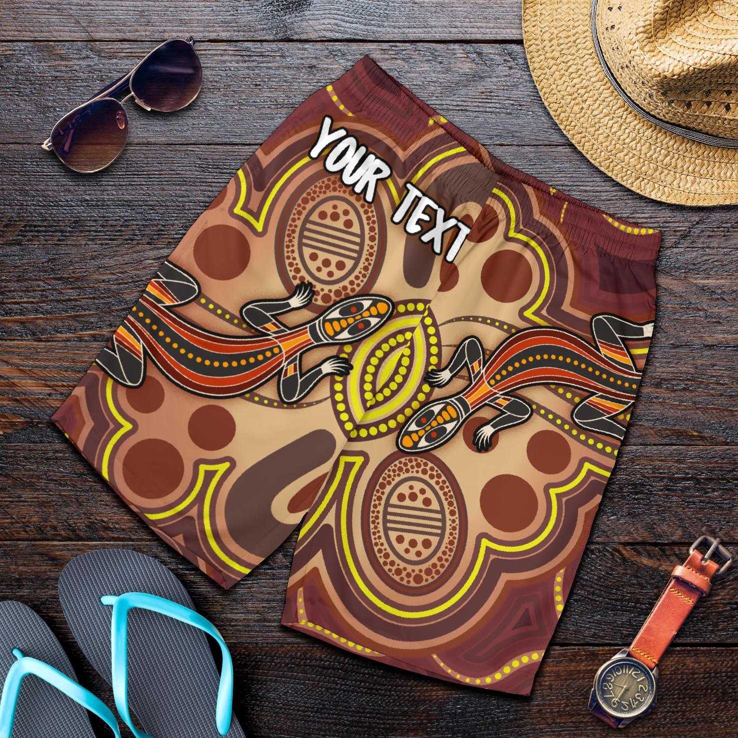 custom-aboriginal-mens-shorts-indigenous-lizard-dot-painting-art