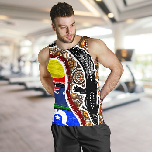 mens-tank-top-australian-aboriginal-crocodile-with-naidoc-flags