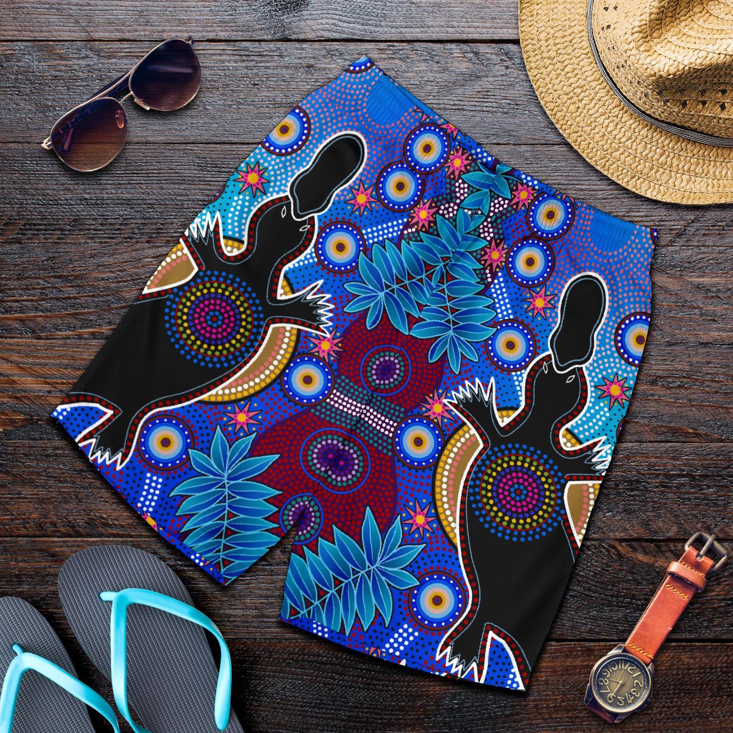 aboriginal-mens-shorts-indigenous-platypus
