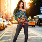 Indigenous Women Off Shoulder Sweater All Stars Pride Version - Vibe Hoodie