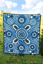 aboriginal-premium-quilt-indigenous-circle-dot-painting-blue-color