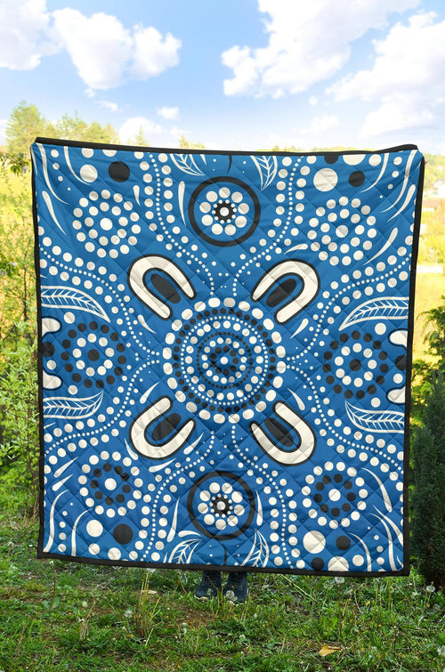 aboriginal-premium-quilt-indigenous-circle-dot-painting-blue-color