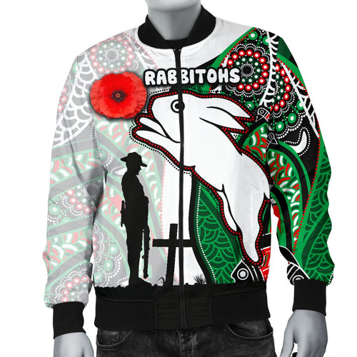 custom-personalised-rabbitohs-mens-bomber-jacket-indigenous-anzac-day