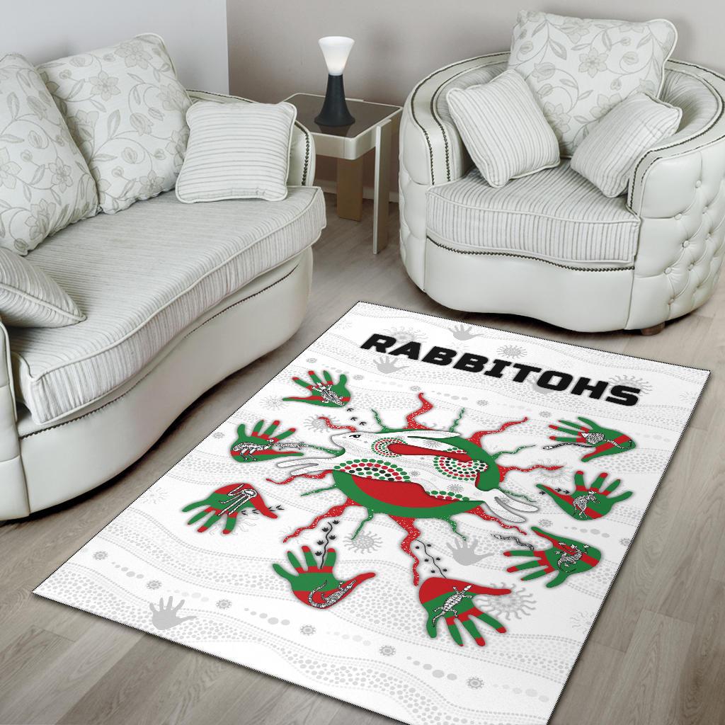 rabbitohs-indigenous-area-rug-animals-aboriginal