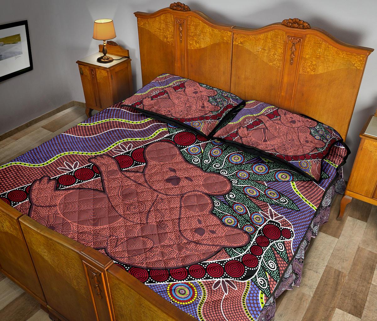 aboriginal-quilt-cover-set-koala-patterns-dot-painting