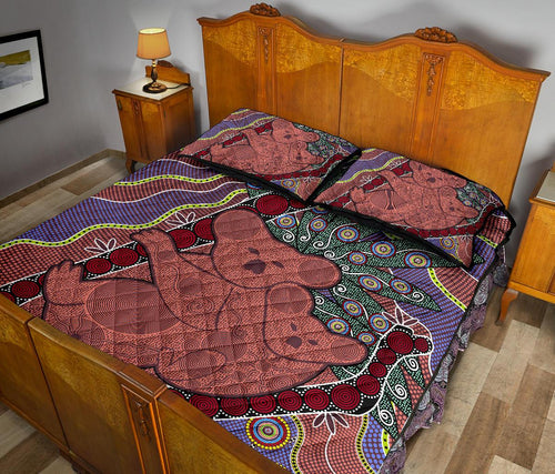 aboriginal-quilt-cover-set-koala-patterns-dot-painting