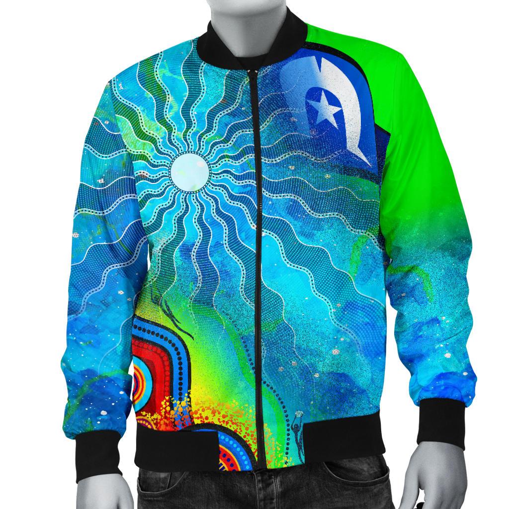 mens-bomber-jacket-torres-strait-islanders-flag-with-aboriginal-patterns-jacket