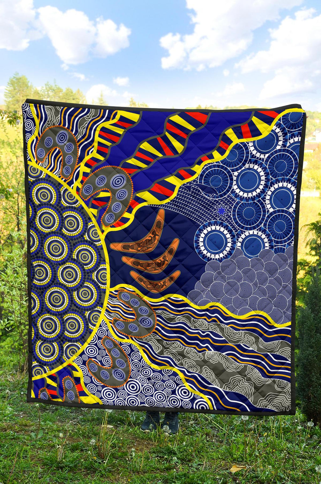 aboriginal-premium-quilt-australian-boomerang-dot-painting-art