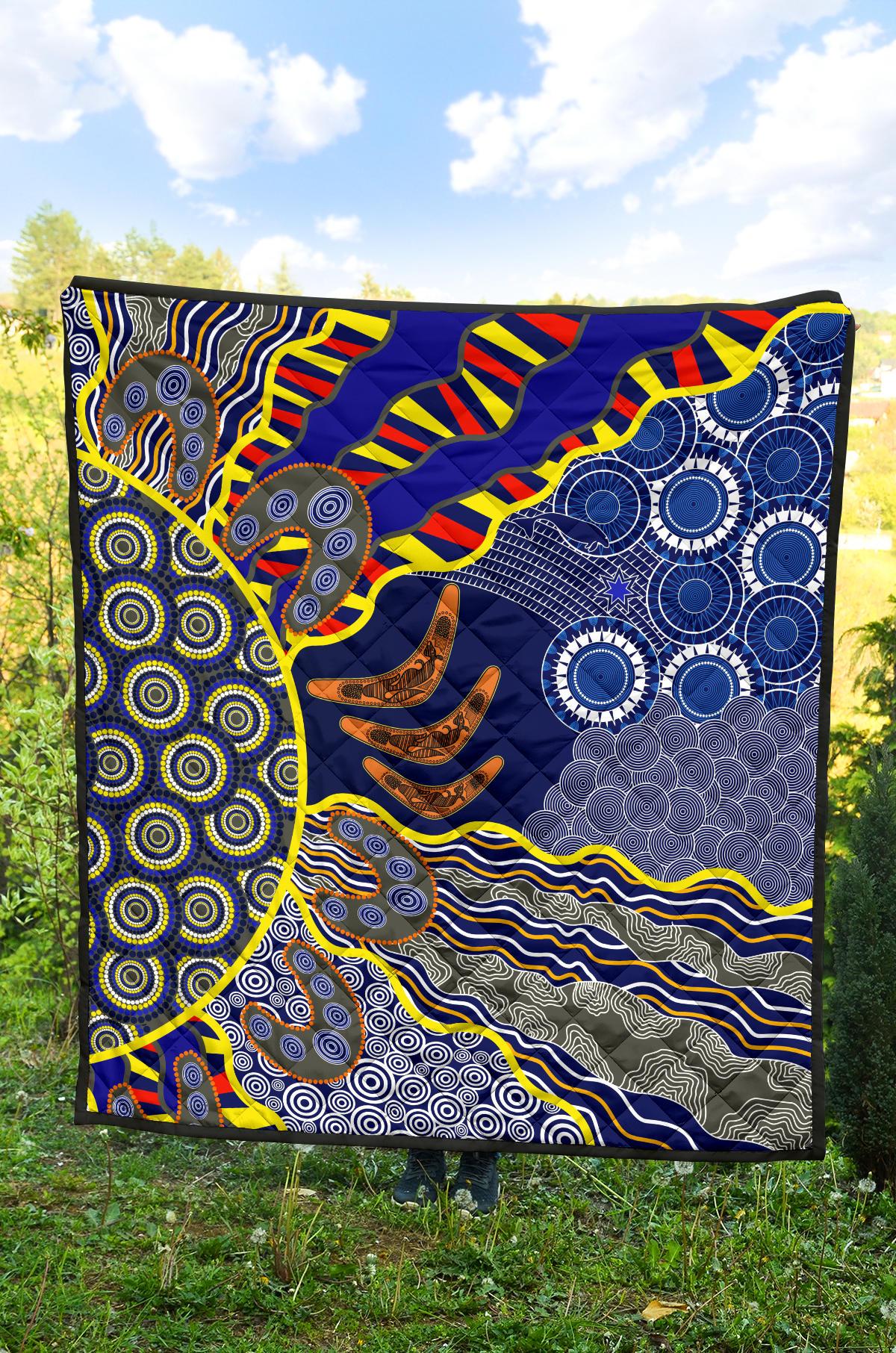 aboriginal-premium-quilt-australian-boomerang-dot-painting-art