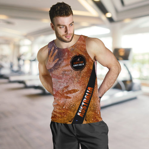 mens-tank-top-handprint-with-kangaroo-logo