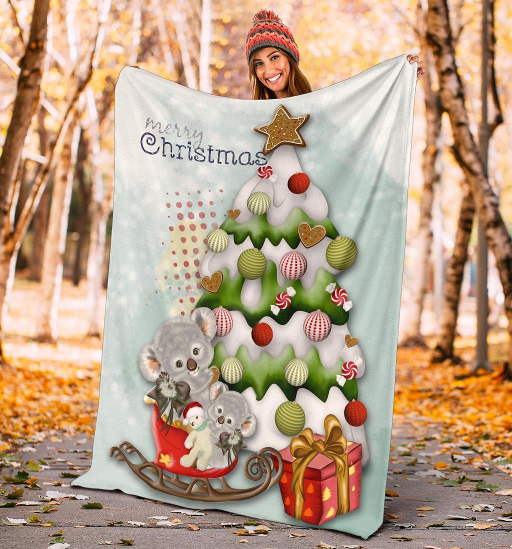 christmas-premium-blanket-koala-blanket-merry-christmas