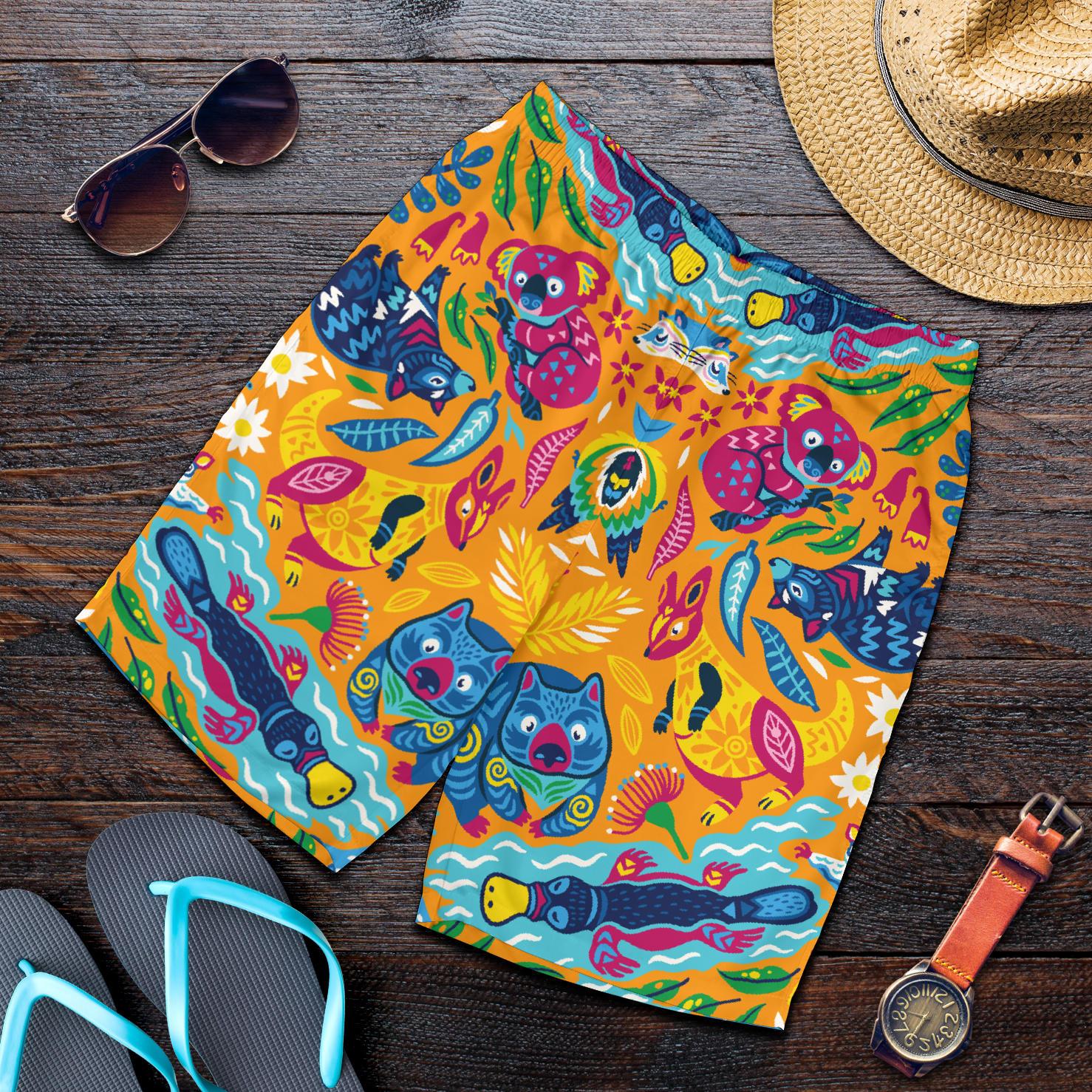 short-australian-animals-short-color-art-men