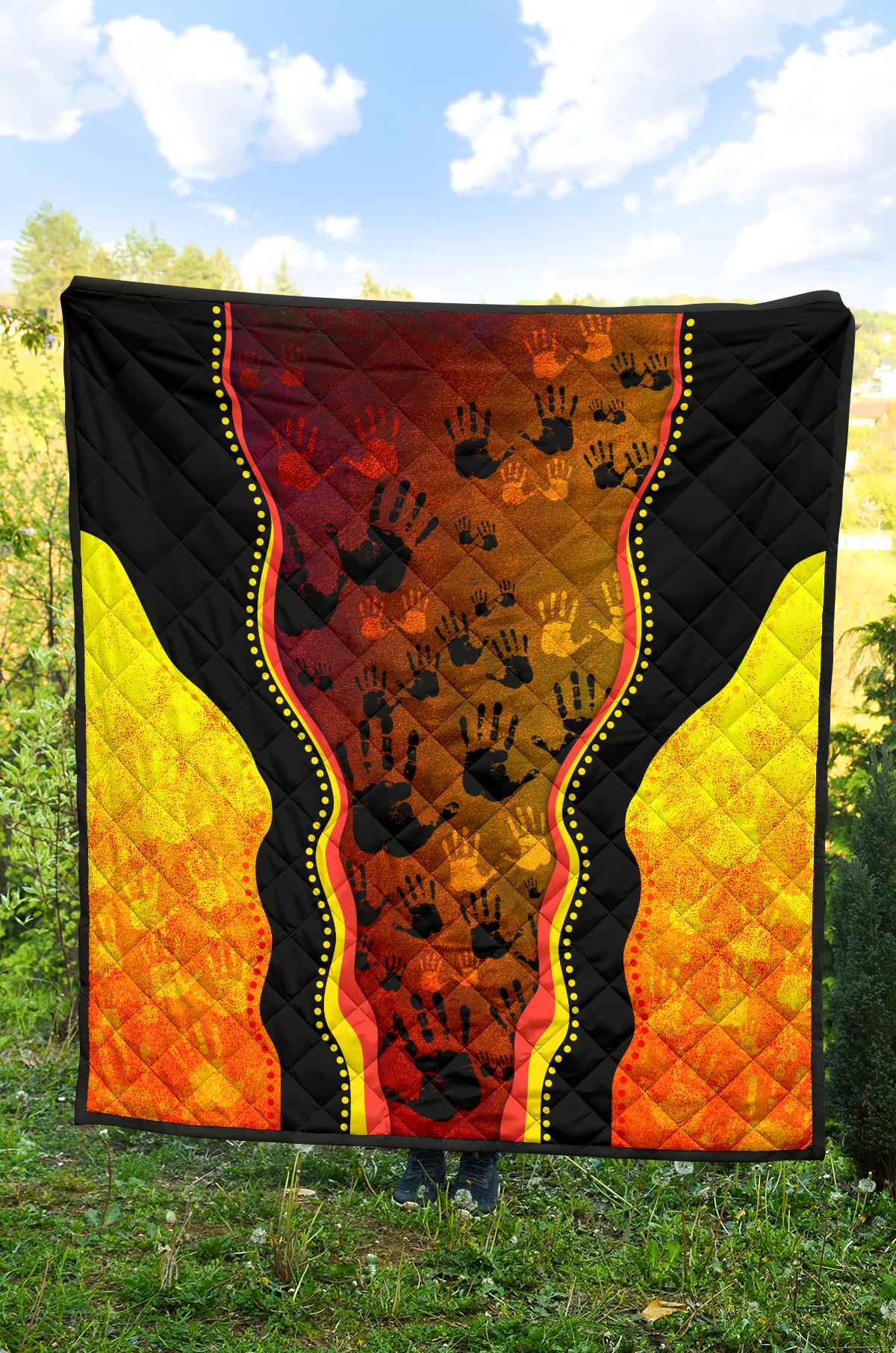 premium-quilts-aboriginal-patterns-coverlets-golden-style