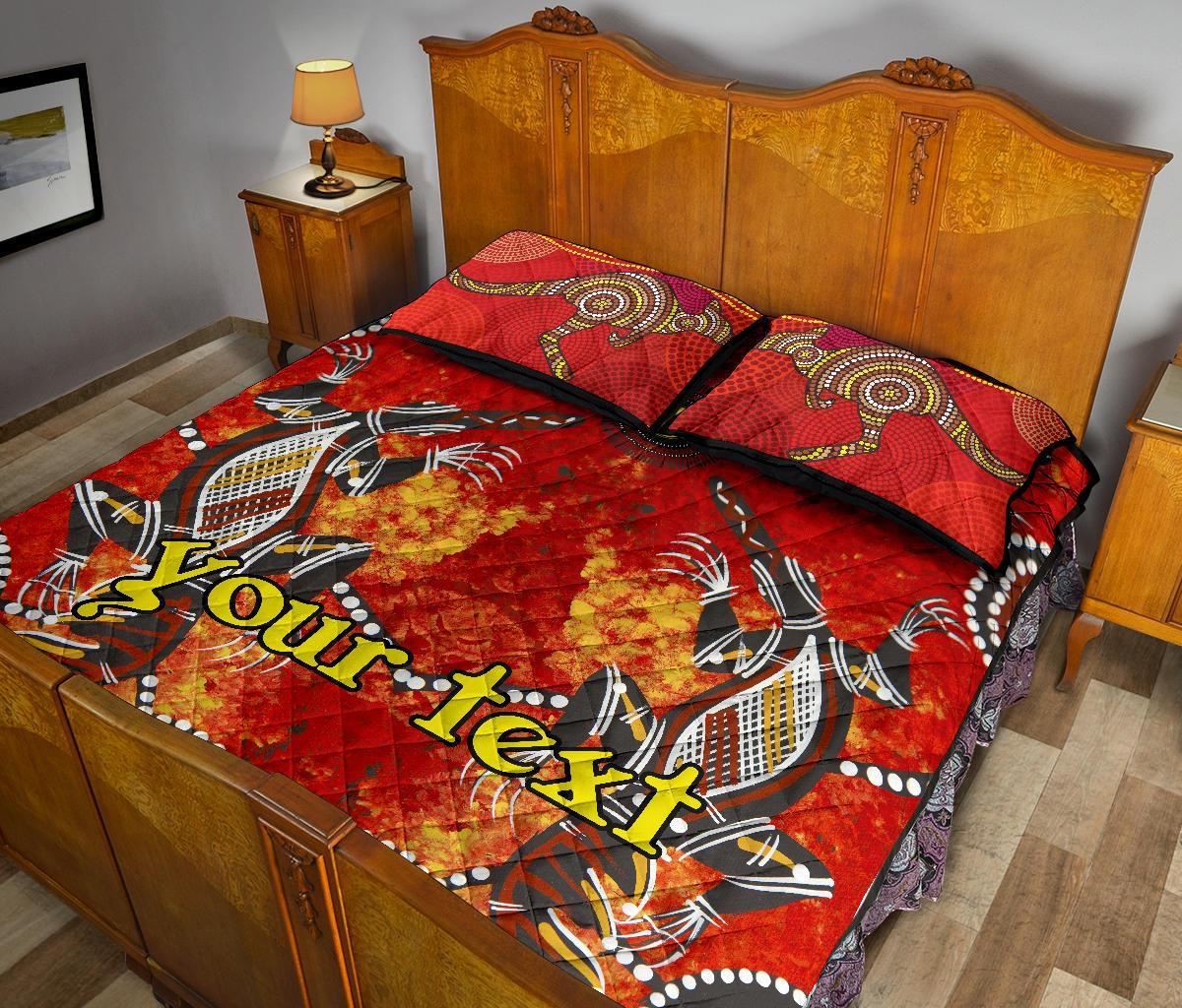 custom-quilt-bed-sets-aboriginal-crocodile-and-kangaroo