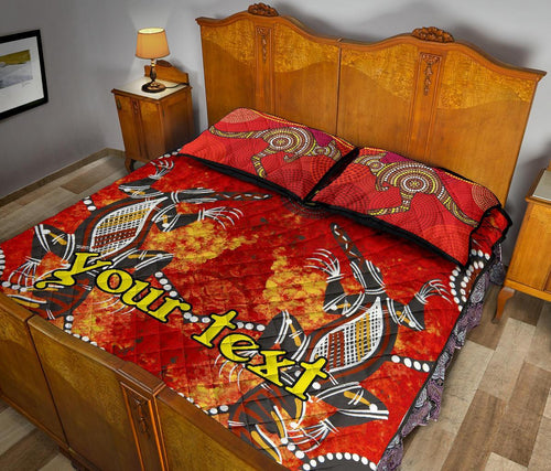custom-quilt-bed-sets-aboriginal-crocodile-and-kangaroo