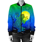 aboriginal-womens-bomber-jacket-indigenous-frog-blue