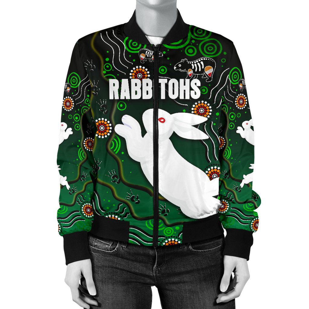 rabbitohs-womens-bomber-jacket-simple-indigenous