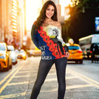 Anzac Lest We Forget Women's Off Shoulder Sweater - All Gave Some, Some Gave All - - Vibe Hoodie