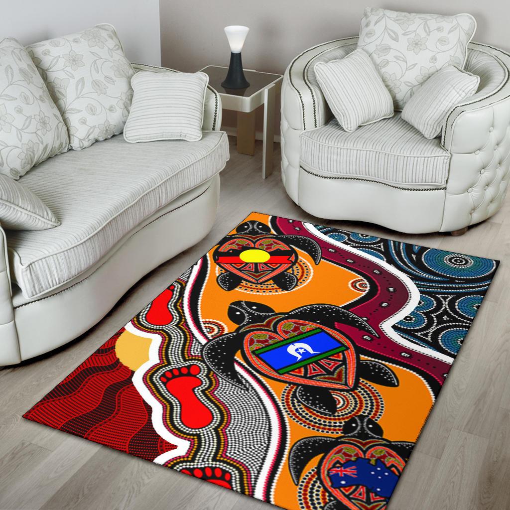 area-rug-australia-aboriginal-dots-with-turtle-and-naidoc-flags