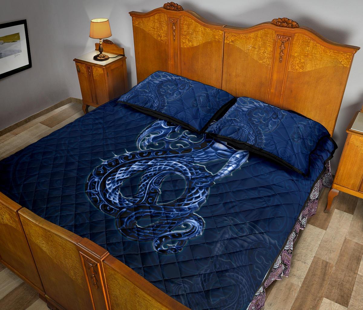 new-zealand-quilt-bed-set-maori-manaia-quilt-and-two-pillow-cases-blue
