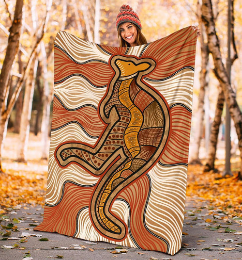 aboriginal-premium-blanket-indigenous-kangaroo-vintage-stye